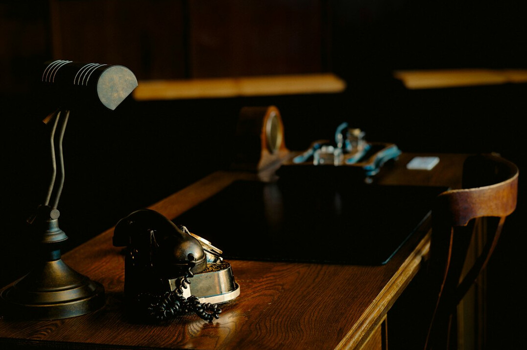 detective at old desk