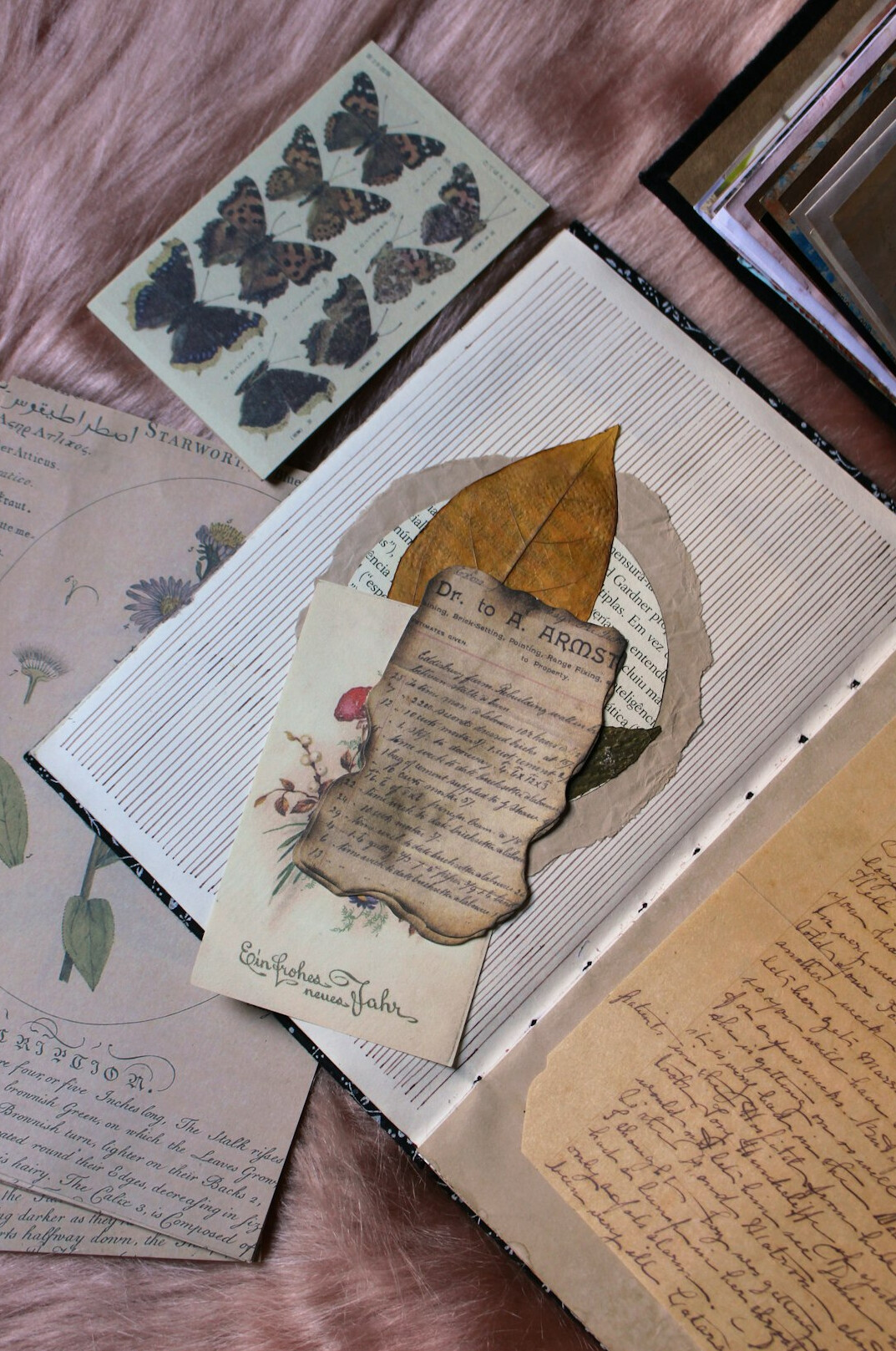 vintage diary pages