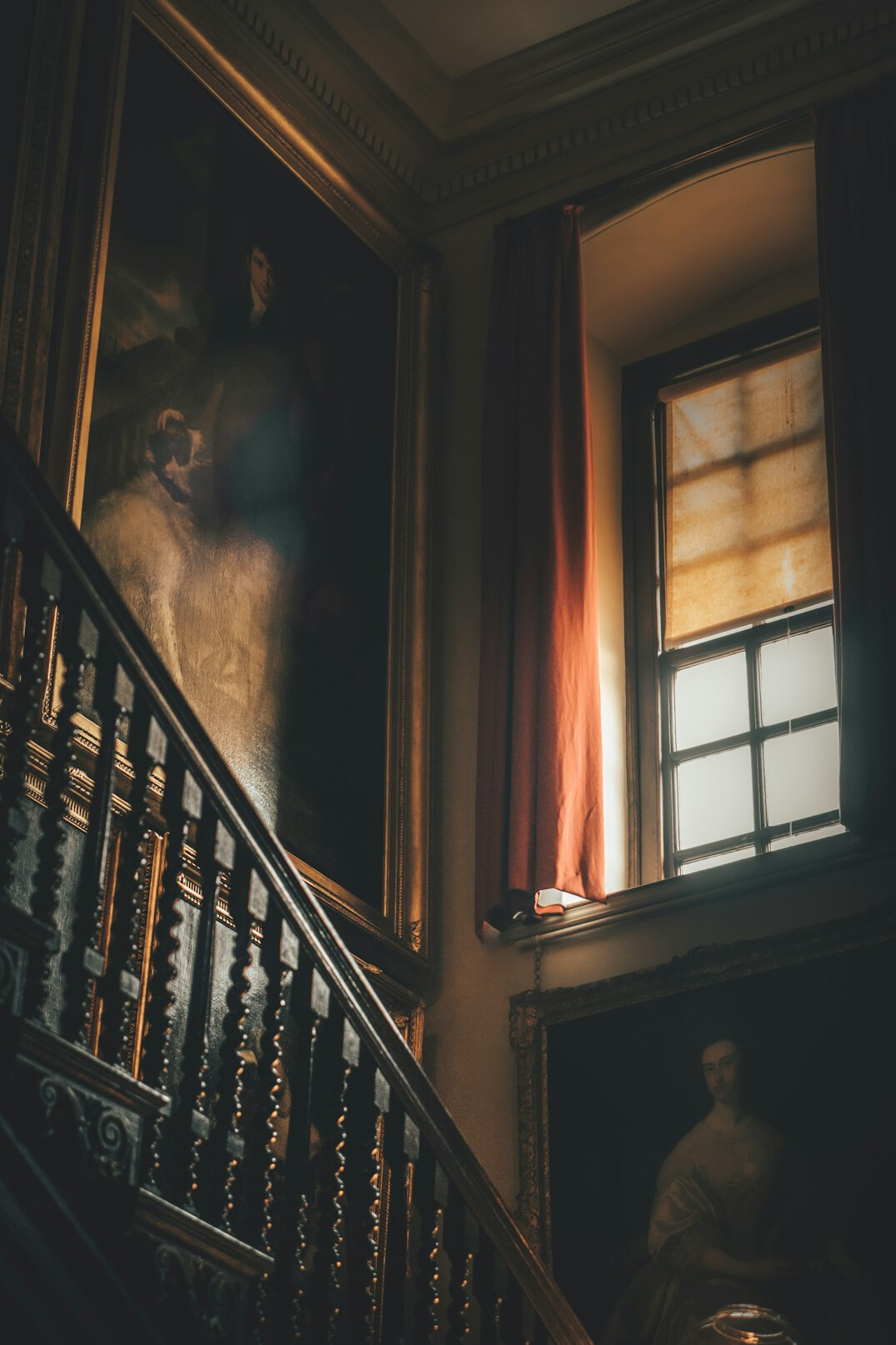 old mansion interior shadows